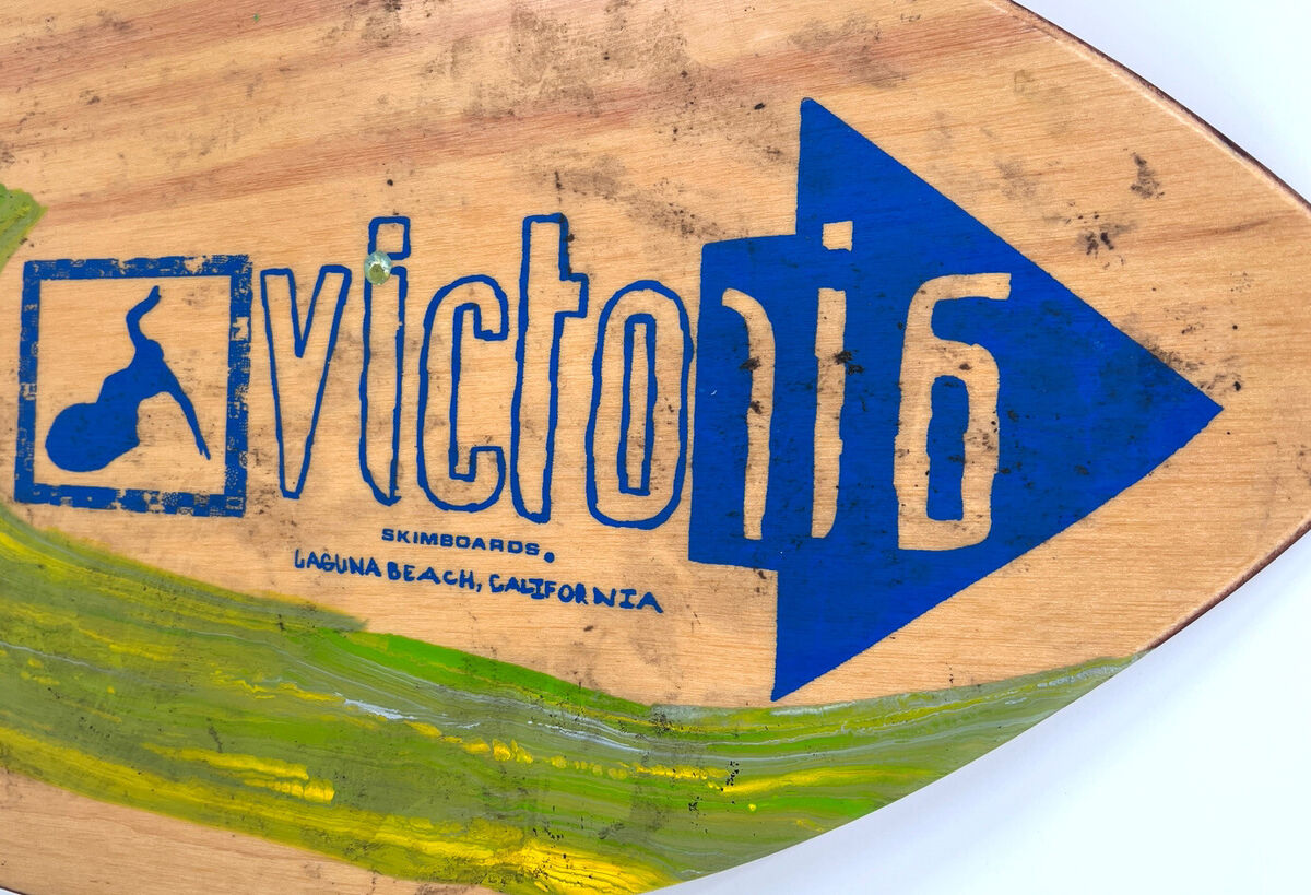 VINTAGE VICTORIA SKIMBOARD LAGUNA BEACH CA 39 VINTAGE VICTORIA SKIMBOARD LAGUNA BEACH CA 39