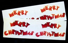 Mrs Grossman Two 2x6 inch Metallic 'Merry Christmas' Sticker Sheets (c-1992)
