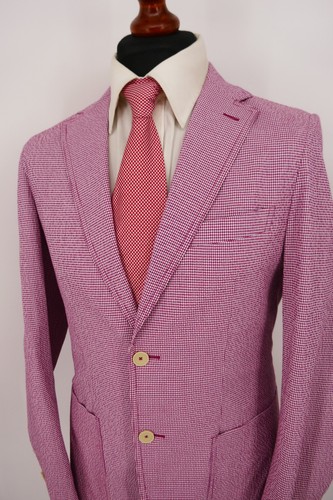 Boggi Sakko Gr.48 Baumwolle Rosa Rot Blue Label absoluter Top Zustand - Bild 4 von 10