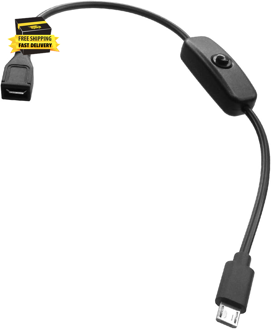 USB 2.0 to Micro USB Extension Cable with On/Off Power Switch-image