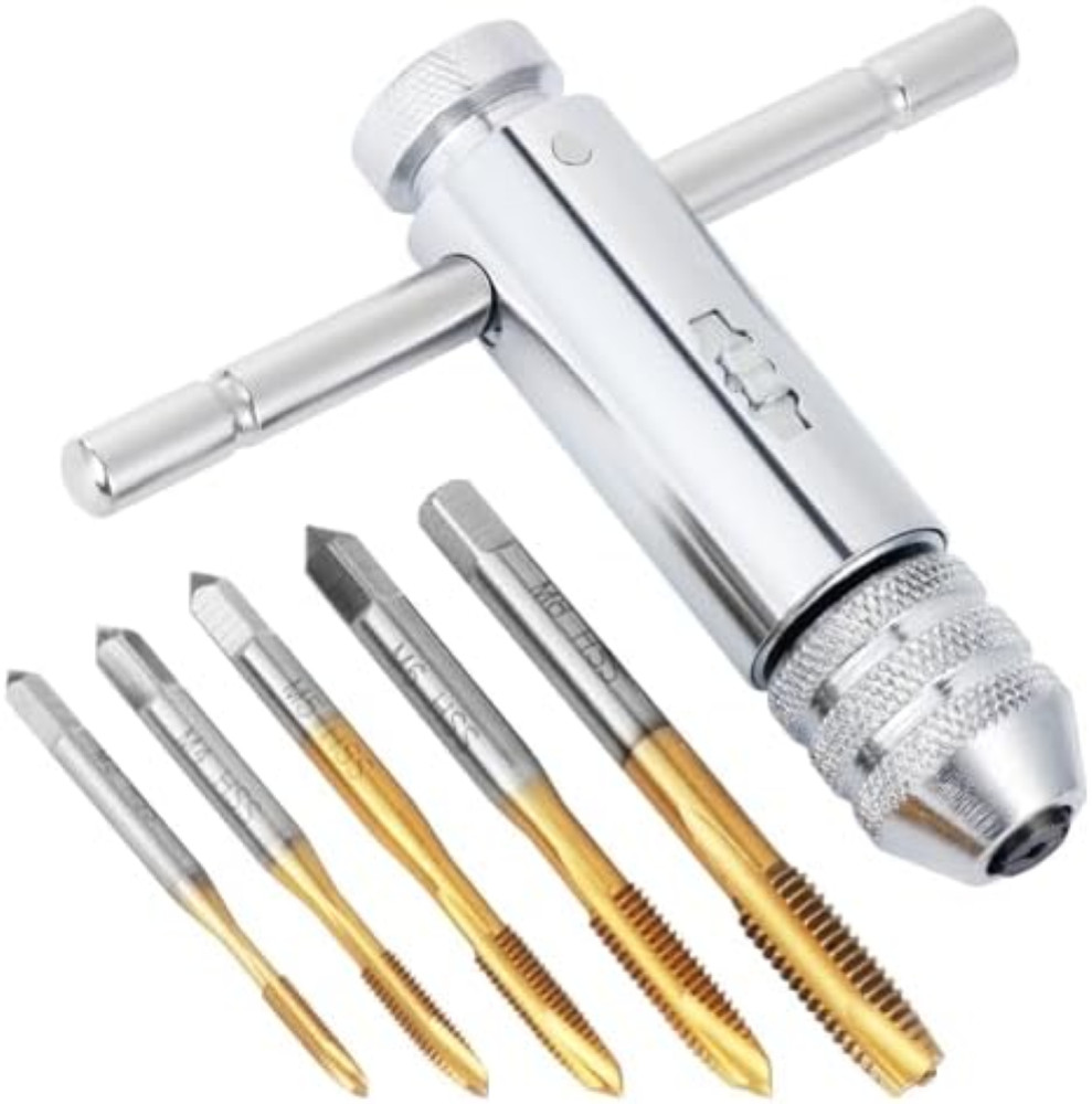 Habwea Kit 5 Maschi Metrici HSS M3/M4/M5/M6/M8 Alta Qualità