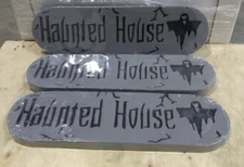 Haunted House 17" Foam Sign 3 Pack