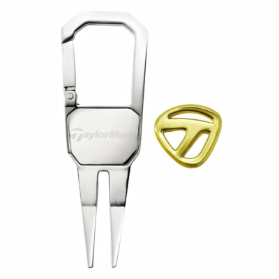 TaylorMade Carabiner Divot Tool with Ball Marker - Yellow Color  Tracking 