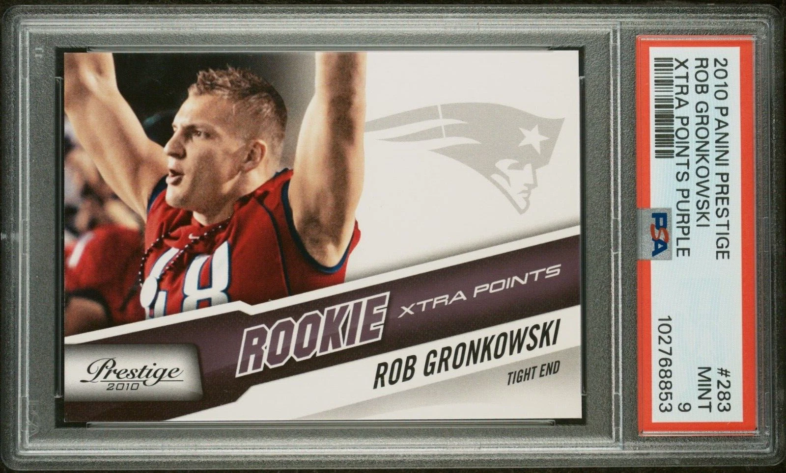 Rob Gronkowski Panini Prestige #283 Xtra Points Purple