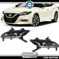 Front Bumper Driving Fog Light Lamps Assembly Kit For Nissan Maxima 2016-2019