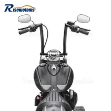 Black Meathook 14'' Fat Ape Hanger Handlebar For Harley Dyna Softail FLTR FLHR