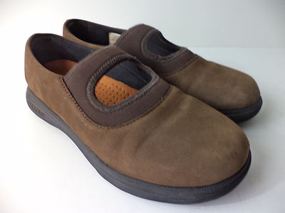 MERRELL TOPO TANGO YOUTH EUR 35 US 4M DK BROWN SUEDE MARY JANE SLIP ON SHOE 