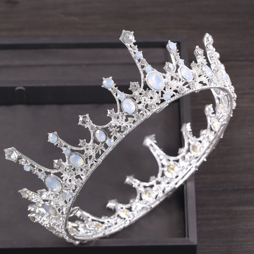 Baroque Bridal Jewelry Vintage Crystal Pearl Queen Crown Tiaras Headband - Bild 14 von 14