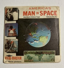 View-Master AMERICA'S MAN IN SPACE B657 John Glenn 1962 3 Reel Set Book 2