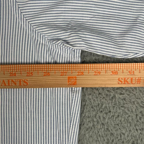 Brooks Brothers Madison Blue University Stripe Oxford Button Down 17.5-33 USA - Picture 5 of 14