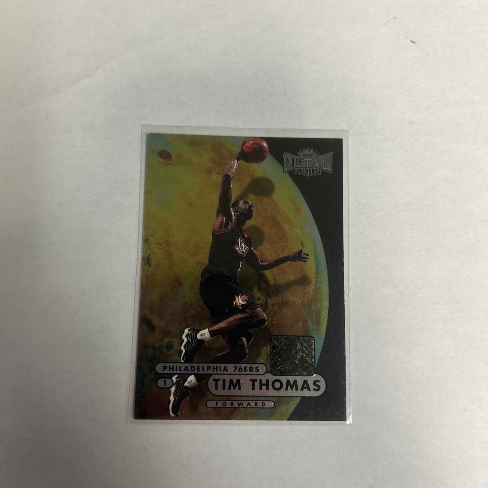 Tim Thomas - 1997-98 Metal Universe - # 34 - ROOKIE - 76ers