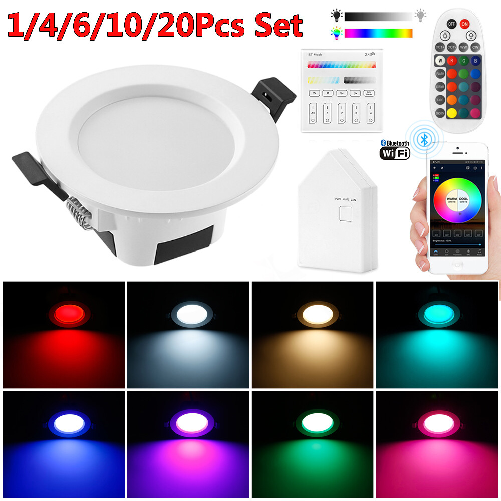 1-10 piezas Smart Bluetooth APP Control LED Downlight 5W Foco de techo empotrado