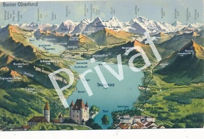 Carte Postale Litho Couleur Thunersee Suisse Non Circulée M1.41 - Photo 1/2
