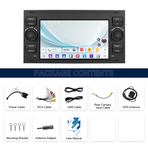 64GB ANDROID 15 CARPLAY FOR FORD FIESTA MK5 2006-2008 CAR RADIO STEREO GPS NAVI - Picture 22 of 24