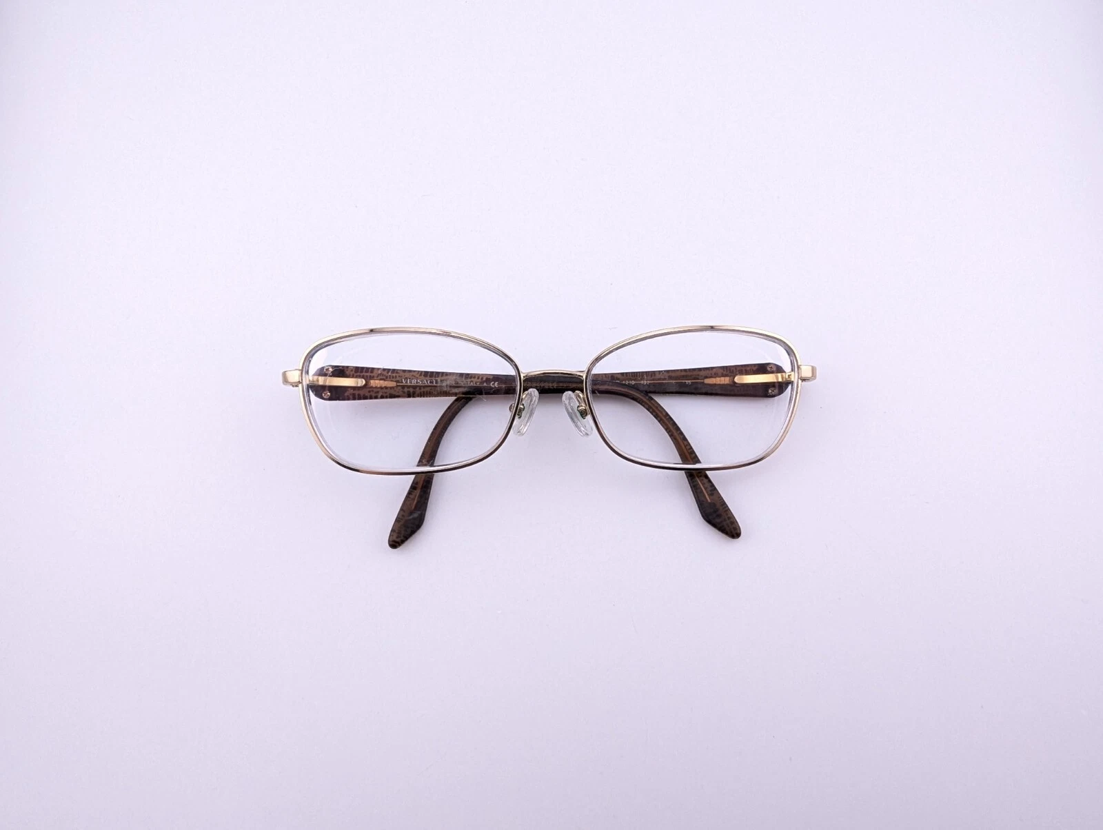 Versace Eyeglasses, Frames Only, 1210 132 Gold/Bro 54 16 135, Metal, Italy