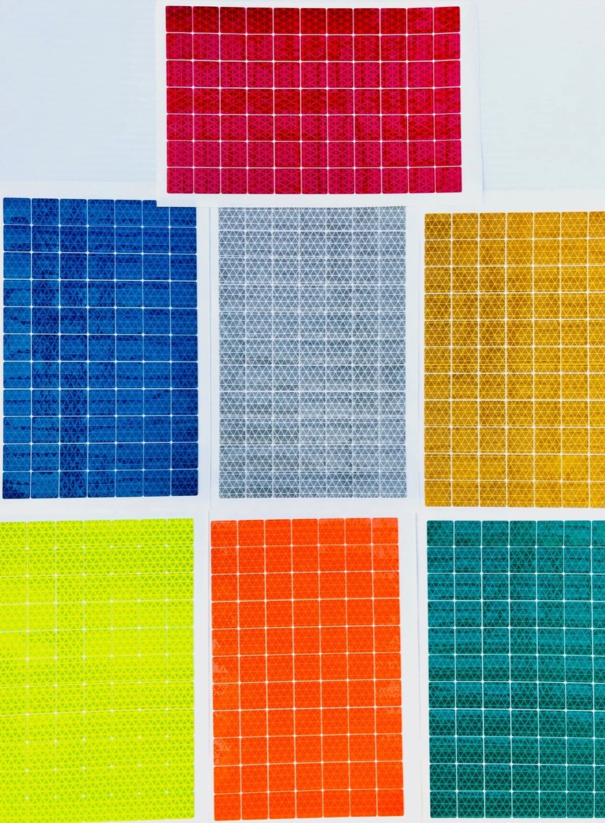 2 Piece Reflective Chevron Panel Kit Oralite V98 Fluorescent Lime & Red Orafol - Foto 12