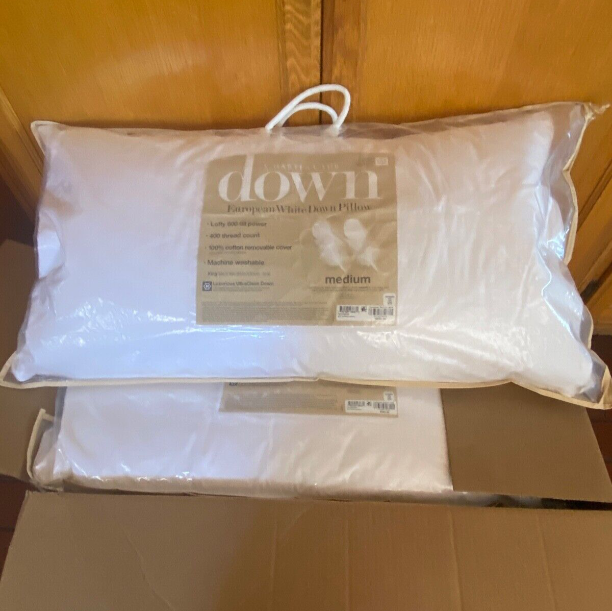 Charter Club Premium White Down Medium Density Pillow Set Of Two KING