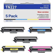 TN227 High Yield Toner 5 Pack New Sealed For Brother Read Description