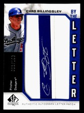 Chad Billingsley 2006 SP Authentic By the Letter Auto #/150 Los Angeles Dodgers
