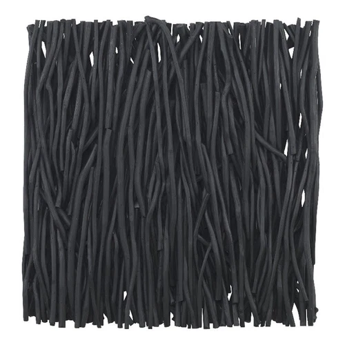 Uttermost Gathered Teak Square Transitional Wood Wall Decor in Black - Picture 1 of 5