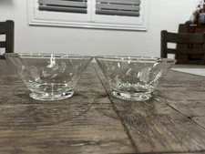 Vintage Princess House Princess Heritage Crystal Condiment Bowls Set 1980s