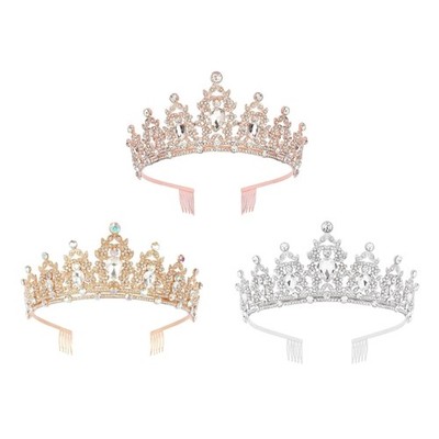 Bridal Tiaras Crown Headbands Wedding Costume Headwear Pageant Queen Parties