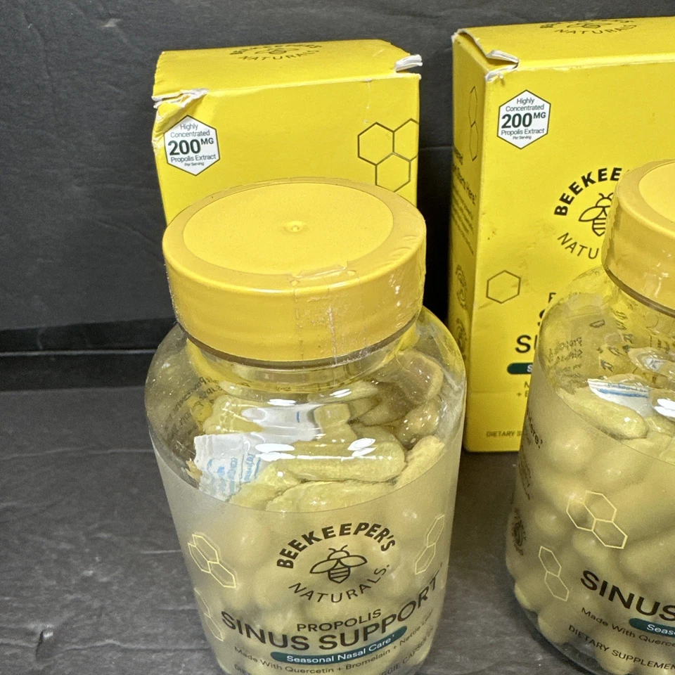 Paquete de 3 Beekeeper's Naturals Propóleo Soporte Sinusal Cuidado Nasal Caducado 7/2025 Foto 2 de 4