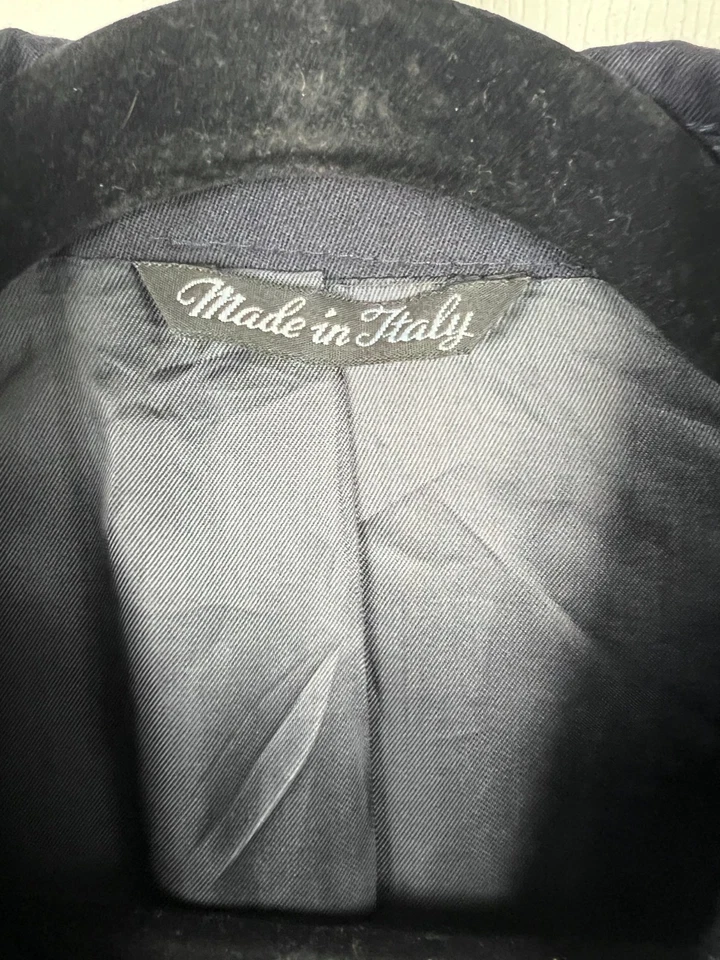 Blazer para hombre Vito Rufolo Tesse azul marino 38R chaqueta 100 % lana hecha en Italia Foto 2 de 4