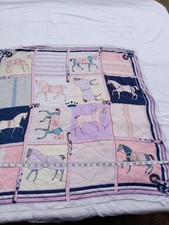 Large Square Horse Equestrian Scarf Shawl  Polyester Silk Feel  Pastel Hues