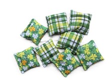 3" mini cornhole bags St. Patricks day bean bag toss shamrock classroom game