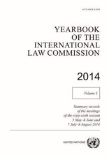 Yearbook of the International Law Commission 2014, Vol. I: Vol.
