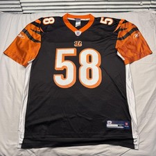 Cincinnati Bengals Football Jersey Mens XL Black NFL Reebok Authentic Maualuga