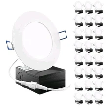 24 PK Sunco 4” Selectable Ultra-Slim Downlight 10W 650 Lumens DL_SL4-10W-5K-24PK