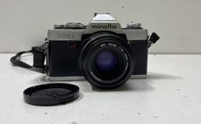Vintage Minolta XG 1 35mm SLR Film Camera With MD 50mm f/2 Lens Tested
