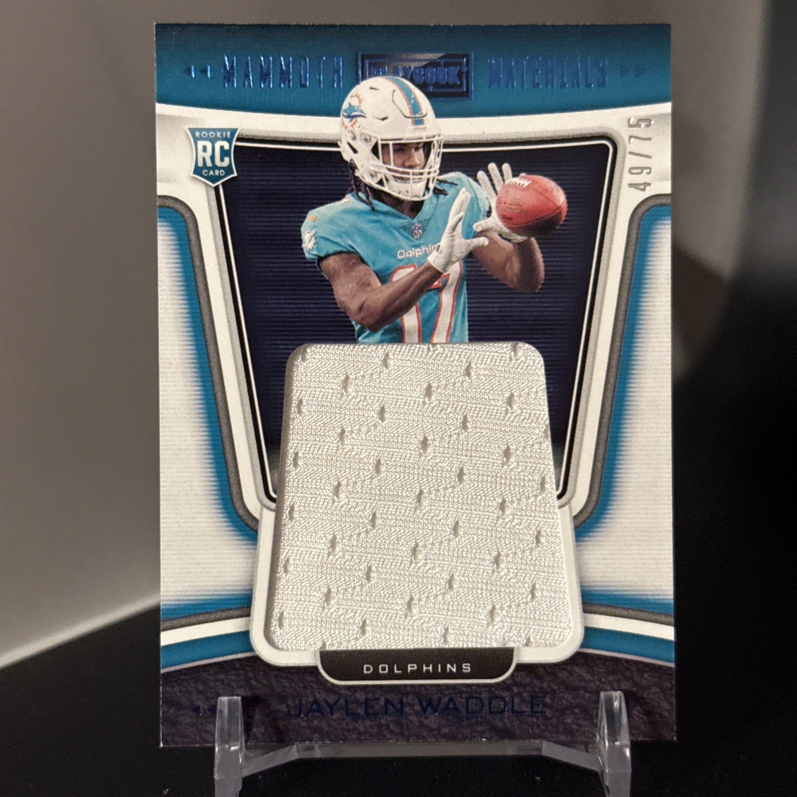Jaylen Waddle Panini XR X-Factor Materials #JWA Blue