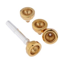 Gold Plated Metal Trumpet , 7C 5C 3C 1.5C Gold