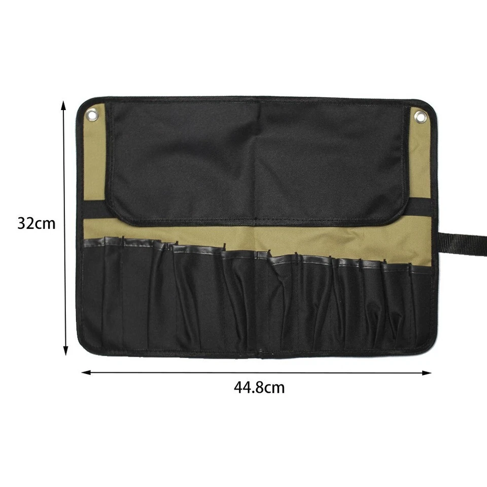 1PC Motorcycle Tool Roll Up Pouch Storage Tool Bag Oxford Wrench Roll Up Bag Foto 2 de 4
