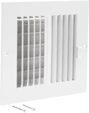 EZ-FLO 6 x 6 Inch (Duct Opening) Air Vent Cover for Wall 6 in. x 6 in., White 