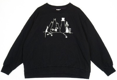 Moomin by Martinex Black Moomin Family Print Sweater Size 2XL
