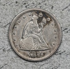 1875-S Twenty Cent Piece XF Details #3FJK