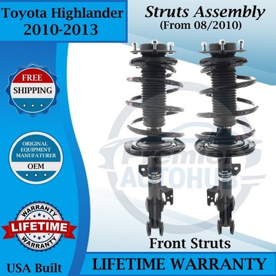 KYB Genuine OEM Front Struts For 2010-2013 Toyota Highlander Lifetime Warranty