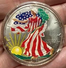 2001 American Eagle Walking Liberty Painted 1oz .999 SILVER Dollar