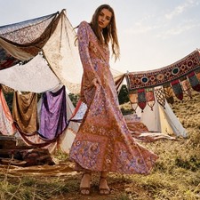 Spell And The Gypsy Lolita Lover Maxi Dress M Festival Boho Floral Gown
