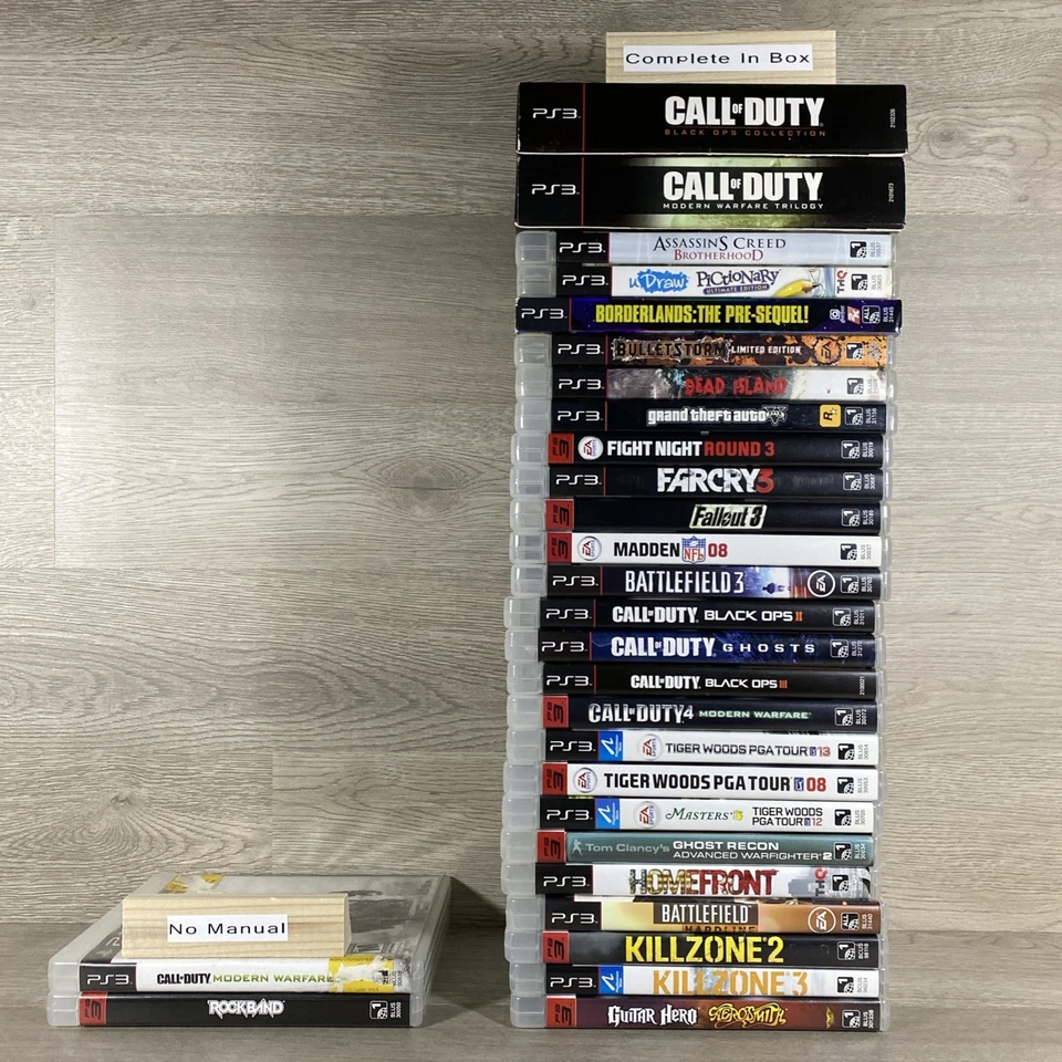 PS3 CIB Video Game Mixed Lot Of 30 Games - Borderlands, GTA, COD - Playstation 3 - Image 3 of 4
