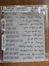Tim Holtz Stampers Anonymous Crazy Talk Rubber Stamp Set CMS236