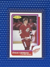 1986 O-Pee-Chee Steve Yzerman #11 card