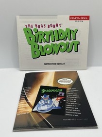 The Bugs Bunny Birthday Blowout NES (Nintendo  System, 1990) CIB Complete Tested