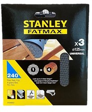 Image of Stanley FatMax Mesh Sanding Discs 125mm Universal 240g (Pack of 3) Original