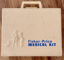 Vintage 1977 Fisher Price Medical Kit Doctor/Nurse Play Set 936 Complete w/Case