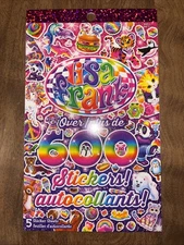 LISA FRANK ~ 600 Sticker Book ~ 5 Sheets ~ New VTG 90'S Style 